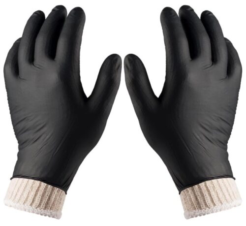 BBQ Gloves - Cotton Glove Liners & Latex Free Black Nitrile Gloves