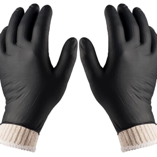 BBQ Gloves - Cotton Glove Liners & Latex Free Black Nitrile Gloves