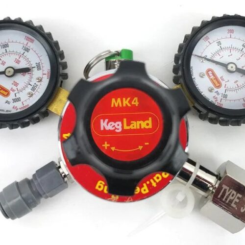 kegland Type 30 - MK4 Regulator (6.5bar PRV & 100psi Gauge)