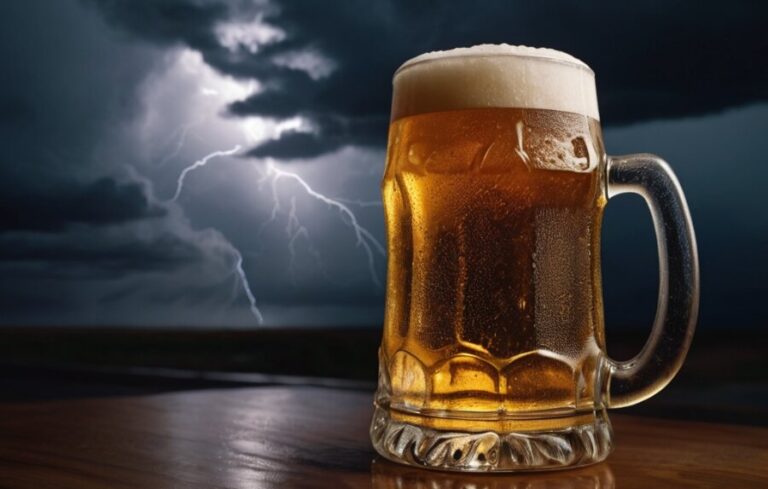 cloudy homebrew beer